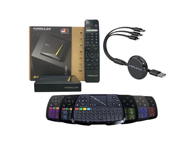 Formuler Z8 Pro 5G With Extra 7 Colours Wireless Mini Keyboard And Extra 3 In 1 Charger.