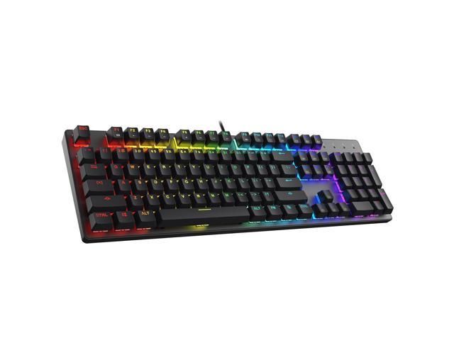 Tyrfing V2 Customizable Rgb Mechanical Gaming Keyboard Usb Wired 104 Keys Aluminum Panel Programming Macro Nkro Software Support Outemu Brown Switch