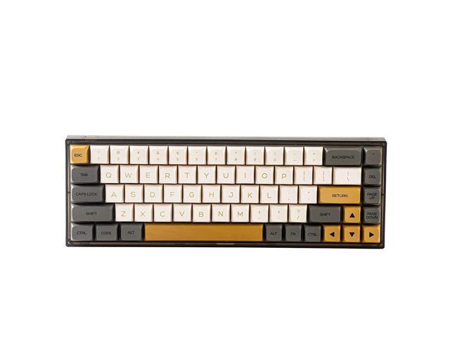 Kc68 Hot Swappable Mechanical Keyboard 68-Key Gaming Keyboard With Translucent Abs Keyboard Case, Rgb Backlit For Mac/Win/Gamers (Gateron Red.