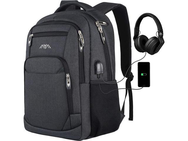 Laptop Backpack For Men And Women With 15.6In/17.3Inch Computer Compartment, School Backpack For Teen Boys Girls(Fits 15.6In Laptop, A-Carbon Black)