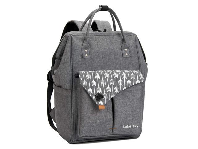 Lekesky Business Laptop Backpack 15.6 Inch Women Backpack For College School Computer Backpack, Casual Hiking Travel Daypack, Dark Grey