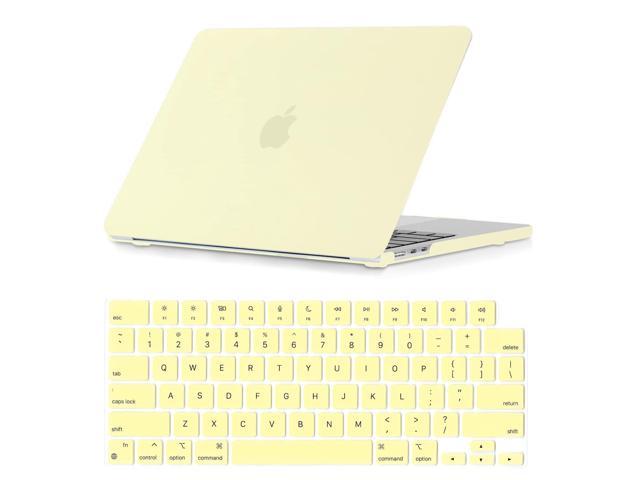 Compatible With 2022 Macbook Air M2 Case 13 Inch Hard Laptop Cover For Mac Air 13.6-Inch Model A2681 M2 & Keyboard Protective Cover, Mellow Yellow