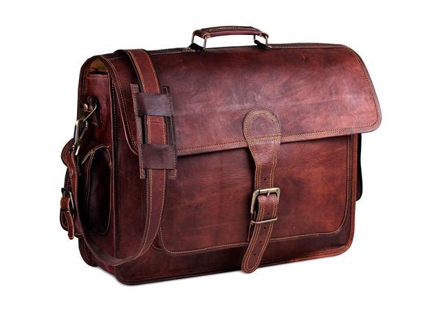 Leather Laptop Bag For Men 18 Inches Best In Class Leather Briefcase For Men Or Leather Messenger Bag For Men With Padding For This Leather Laptop.