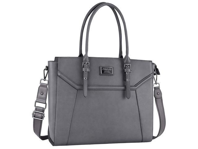 17 Inch Women Laptop Tote Bag With Shockproof Compartment, Gray