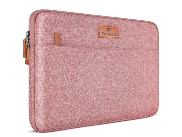 15.6 Inch Classic Laptop Sleeve Portable Canvas Case Computer Bag For 15.6' Notebook / Lenovo / Asus / Hp / Dell / Toshiba, Pink