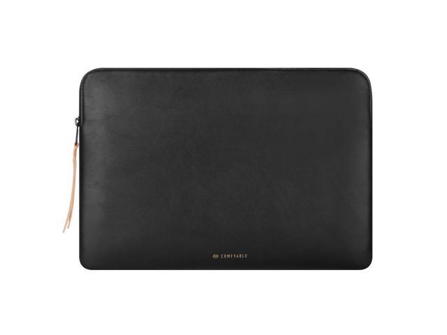 Slim Protective Laptop Sleeve 13-13.3 Inch For Macbook Pro & Macbook Air, Pu Leather Bag Waterproof Cover Notebook Computer Case For Mac, Black