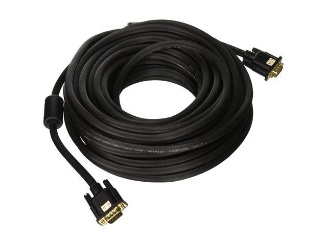Vga To Vga Cable With Ferrite Cores 50 Feet (15 Meters) Hd15 Male To Male Svga Monitor Cable 50Ft (15M)
