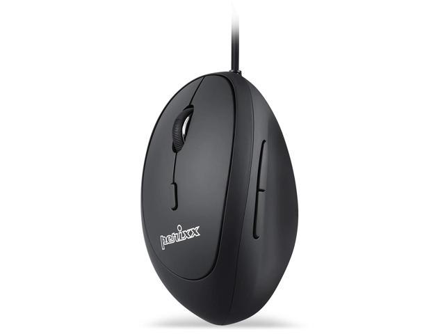 Perimice-519L Wired Portable Vertical Usb Mouse, Mini Size For Laptops Computer, Left Handed Design (11705)