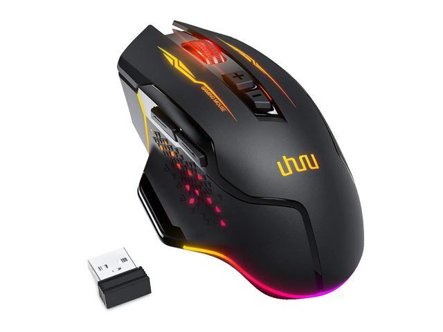 Wireless Gaming Mouse, Wired Wireless Type-C Rechargeable Computer Gaming Mouse With 7 Programmable Buttons, Ergonomic And 5 Adjustable Dpi Levels.
