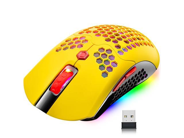 Wireless Gaming Mouse,16 Rgb Backlit Ultralight Wireless/Wired Mice With Programmable Driver, Rechargeable 800Ma Battery, Pixart 3325 12000.