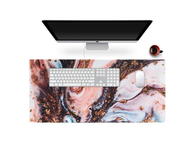 Desk Mat, Extended Gaming Mouse Pad Xxl Keyboard Laptop Tapis De Souris With Stitched Edges Non Slip Base, Water-Resistant Computer Desk Pad For.
