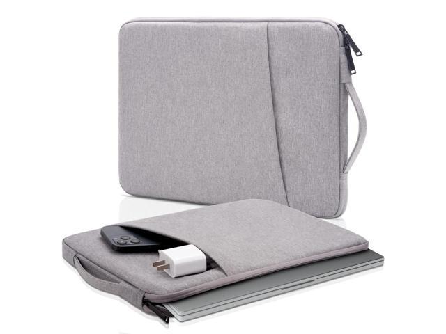Laptop Sleeve Bag Compatible With 13 Inch Macbook Air Mac Pro M1 Surface Lenovo Dell Hp Computer Bag Accessories Polyester Case With Pocket, Gray
