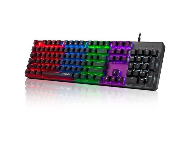 Mechanical Keyboard Blue Switch Gaming Rgb Led Backlit Key Board Teclado Mecánico 3Pin Customized Diy Switches Compatible With Pc Imac Macbook Ps4.