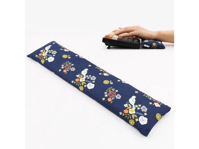 Keyboard Wrist Rest Pad, Washable Keyboard Mouse Wrist Support Pad Bean Bag For Carpal Tunnel, Office Workers, Massage Ergobeads & Cotton Fabric.