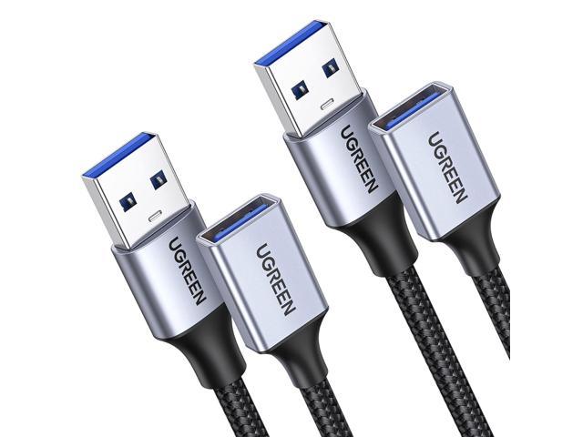 Usb Extension Cable 2 Pack, (6 Ft+ 6 Ft) Usb 3.0 Extender Usb Cable Male To Female 5Gbps Data Transfer Compatible With Printers, Mouse, Keyboard.