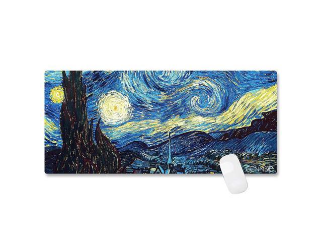 Durable Xxl Size Mouse Pad Large Starry Night Game/ Office/ Home/ Desk Mouse Pad/ Keyboard Mat Anti-Slip For Laptops Computers Ultrabook 35.4 X.