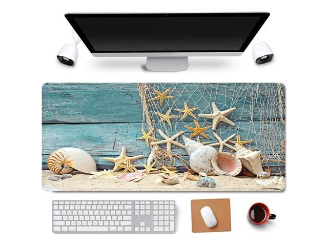 31.5X11.8 Inch Non-Slip Rubber Stitched Edges Extended Large Gaming Mouse Pad Office Keyboard Mouse Mat (Starfish)