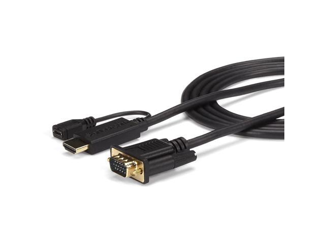 Hdmi To Vga Cable 6Ft 2M - 1080P Active Conversion Hdmi To Vga Adapter Cable For Your Vga Monitor/Display (Hd2Vgamm6)