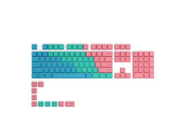 Gpbt Dye Sublimated Keycaps (Pastel) - Thick Pbt Plastic 114 Keycap Set For Full Size, Tkl, Compact, 75% Mechanical Keyboards