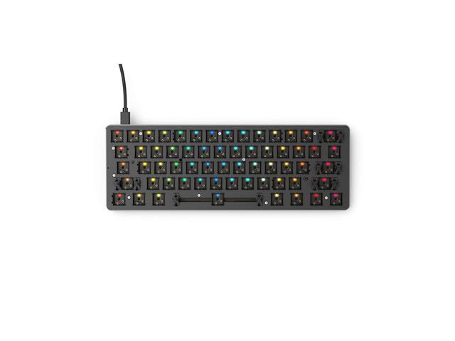 Custom Gaming Keyboard - Gmmk 60% Percent Compact Barebone - Usb C Wired Mechanical Keyboard Kit - Rgb Hot Swappable Switches & Keycaps - Black.
