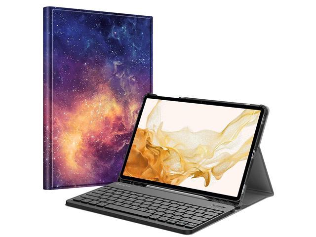 Keyboard Case For Samsung Galaxy Tab S8 Plus 2022/S7 Fe 2021/S7 Plus 2020 12.4 Inch With S Pen Holder, Slim Stand Cover Detachable Wireless.