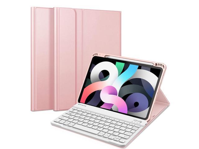 Keyboard Case For Ipad Air 5Th Generation (2022) / Ipad Air 4Th Gen (2020) 10.9 Inch With Pencil Holder - Soft Tpu Back Cover With Magnetically.
