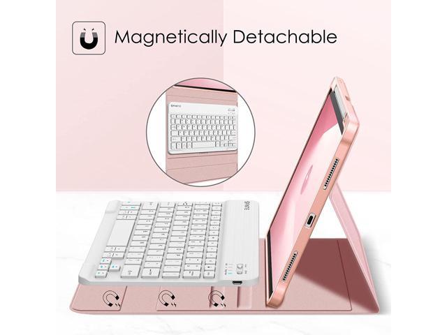 Keyboard Case For Ipad Pro 11-Inch (4Th / 3Rd Generation) 2022/2021 - Soft Tpu Back Cover With Magnetically Detachable Bluetooth Keyboard, Also Fit.