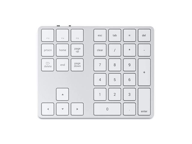 Bluetooth Extended Numeric Keypad - Slim Rechargeable 34-Key Numpad - Compatible With Imac Pro/Imac, 2020 Macbook Pro/Air, 2020 Ipad Pro, Iphone 12.