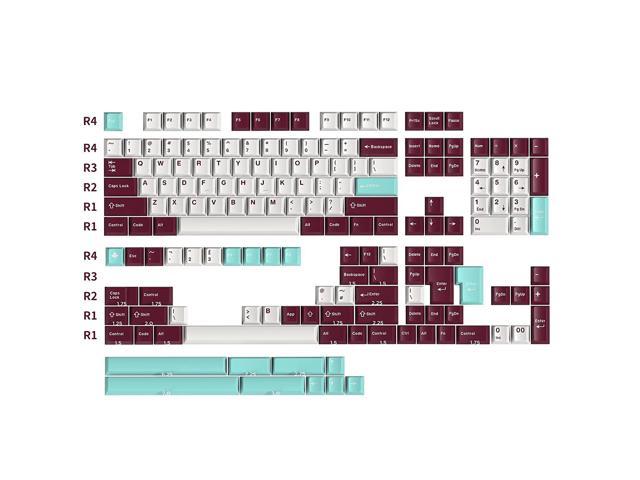 172 Keys Double Shot Keycaps Cherry Profile Yuru Keycaps Compatible With 60% 65% 95% Cherry Mx Switches Mechanical Keyboard