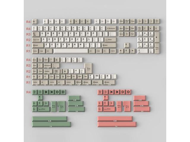 188 Keys Double Shot 9009 Keycaps Cherry Profile With 7U Spacebar Fit For 61/64/87/104/108 Cherry Mx Switches Ansi Iso Mechanical Keyboard
