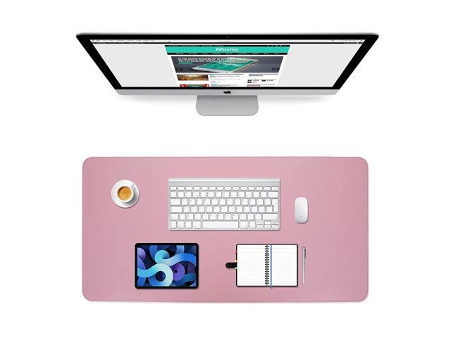 Desk Pad, Large Dual-Sided Mouse Pad, Waterproof & Oilproof Desk Protector, Non-Slip Desk Mat For Office/Home/Gaming (32' X 16', Purple+Pink)