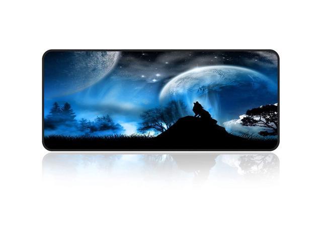 Large Gaming Mouse Pad With Edge Stitching Extended Xxl Size, Heavy Thick, Comfy, Waterproof & Foldable Mat For Desktop, Laptop, Keyboard.