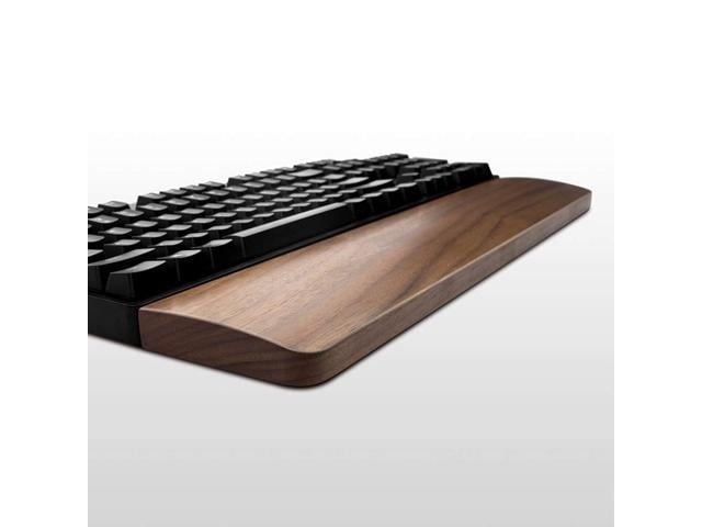 Rwalnut Wooden Keyboard Wrist Rest Ergonomic Gaming Desk Wrist Pad Support For 104 Key For Computer, Laptop Easy Typing Pain Relief Durable.