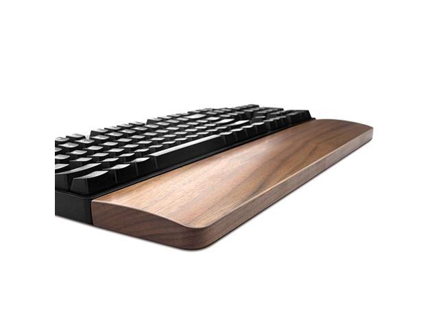 Walnut Wooden Keyboard Wrist Rest Ergonomic Gaming Desk Tenkeyless 87 Key Wrist Pad Support For Computer, Laptop Easy Typing Pain Relief Durable.