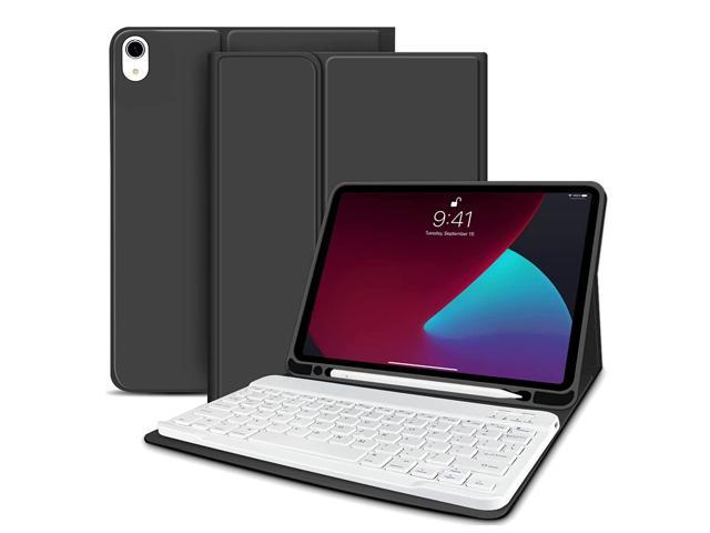 Ipad Air 4Th / Air 5Th Generation 10.9 Inch Keyboard Case With Pencil Holder, Magnetically Slim Bluetooth Wireless Detachable Keyboard Cover For.