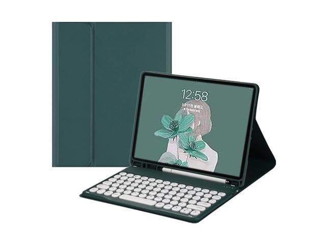 Keyboard Case For Ipad Air 5 2022 / Air 4 2020 Cute Round Key Color Keyboard Wireless Detachable Bt Keyboard Cover With Pencil Holder For Ipad Air.