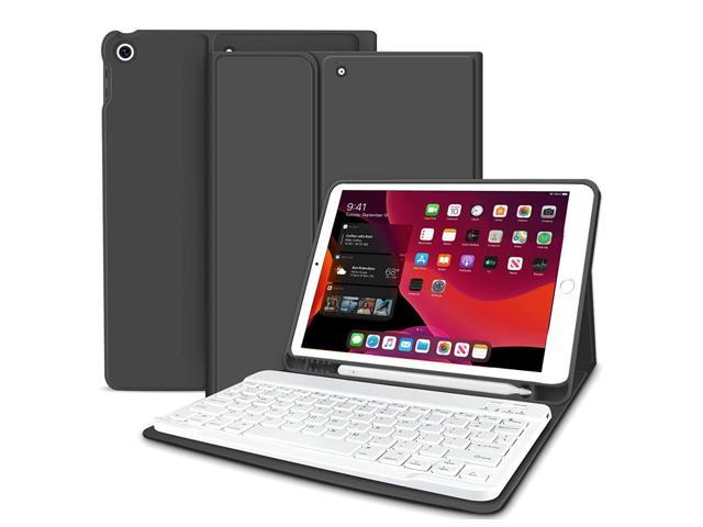 Ipad 9Th Generation (2021) / Ipad 8Th Gen (2020) / Ipad 7Th Gen (2019) Keyboard Case With Pencil Holder, Stand Folio Detachable Wireless Bluetooth.
