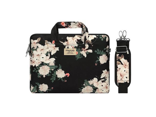 Laptop Shoulder Bag Compatible With Macbook Pro 16 Inch 2021 M1 Pro/Max A2485/2019-2020 A2141/Pro 15 A1398,15-15.6 Inch Notebook, Polyester Syringa.
