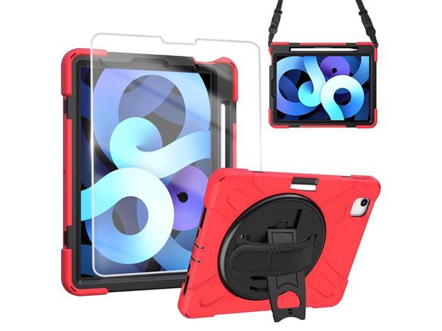 Ipad Air 5 / Air 4 Case 10.9 2022, Ipad 10.9 Inch Case With Screen Protector Stand Hand Strap Shoulder Belt Heavy Duty Shockproof Case For Ipad Air.