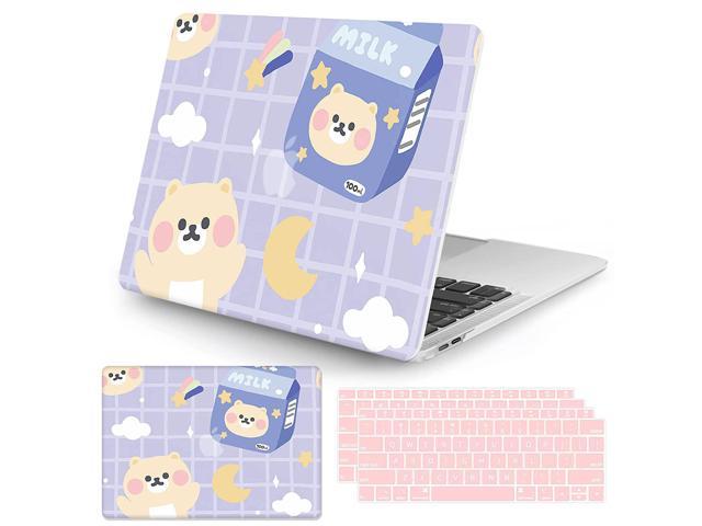 Compatible With Macbook Air 13 Inch Case 2020 2019 2018 Release A1932 A2179 M1 A2337 Touch Id, Plastic Hard Shell Case With Keyboard Cover, Cute Bear