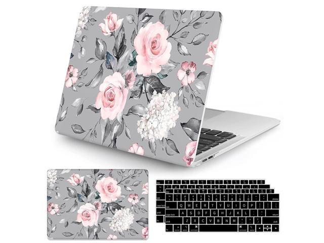 Compatible With Macbook Air 13 Inch Case 2020 2019 2018 Release A1932 A2179 M1 A2337 Touch Id, Plastic Hard Shell Case With Keyboard Cover, Pink.