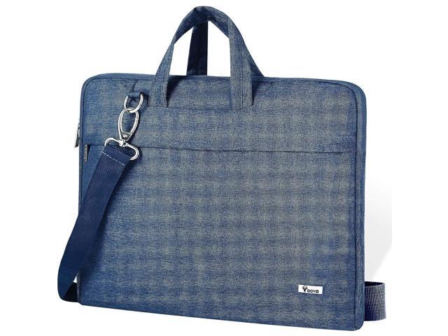 Laptop Shoulder Bag 14-15.6 Inch, Waterproof Slim Computer Carrying Case Sleeve Compatible With Macbook Pro 15/16 2020, Surface Book 15 3/2, Hp.