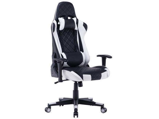 8AM Office Gaming Chair Racing Office Chair High Back Computer Desk Chair PU Leather Chair Executive and Ergonomic Swivel Chair with Headrest and.