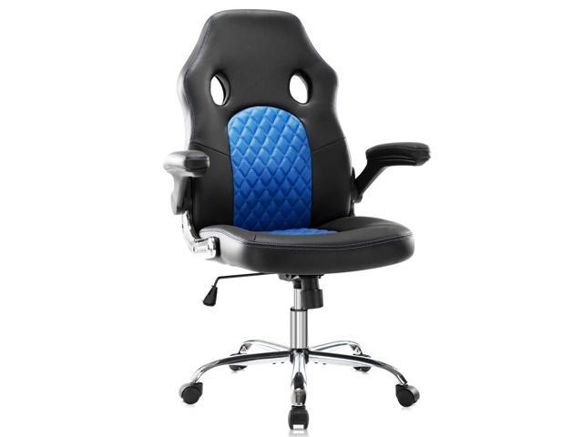 8AM Office Gaming Chair Ergonomic Office Chair PU Leather Computer Chair High Back Desk Chair Adjustable Swivel Task Chair with Lumbar.