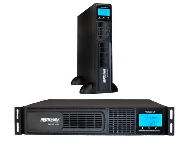 Minuteman PRO1000RT2U PRO-RT 1000VA Tower/Rack/Wall Mountable UPS - 2U Tower/Rack/Wall Mountable - 4 Minute Stand-by - 120 V AC Input - 120 V AC...