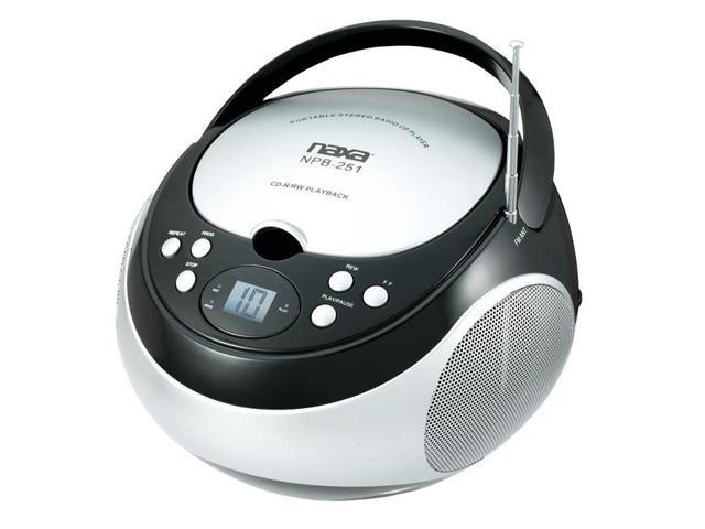 Naxa NPB251BK Portable CD Player with AM/FM Radio (Black) - image 4