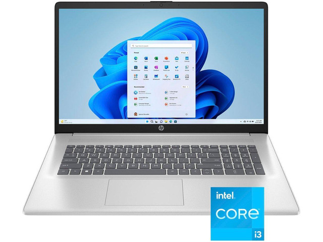 HP 17.3' FHD(1920x1080) Laptop,Intel Core i3-1215U,Intel UHD Graphics,32GB RAM,512GB SSD,Windows 11 Pro,Natural Silver