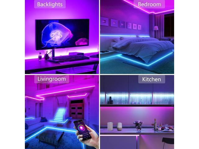 Gosund LED Strip Lights 33ft Smart Strip Lights with App Control, RGB LED Strip Lights, LED Strip Lights For Bedroom Works with Alexa and Google...