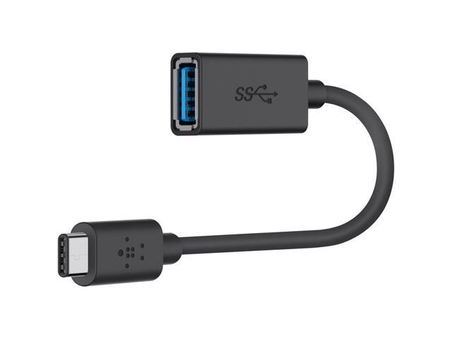 Belkin - USB-C to USB 3.0 Adapter with Charging and 10Gbps Data Transfer, Compatible with Apple and Chromebook Devices 5-Inch - Black - image 8