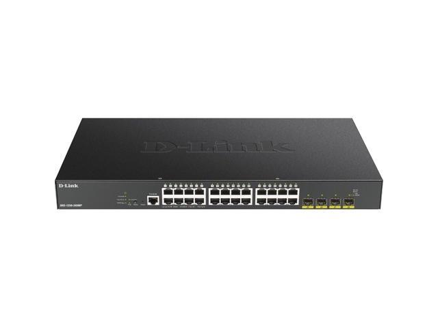 D-Link DGS 1250-28XMP - Switch - L3 Lite - smart - 24 x 10/100/1000 (PoE) + 4 x 10 Gigabit SFP+ - rack-mountable - PoE (